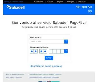 Sabadellpagofacil.com(Sabadell PagoFacil) Screenshot