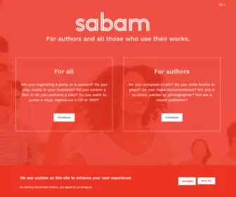 Sabam.be(Home) Screenshot