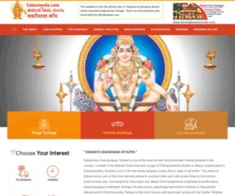 Sabarimala.org(Sabarimala Sree Ayyappa Temple) Screenshot