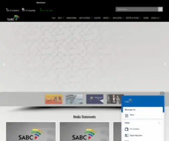 Sabc.co.za(South African Broadcasting Corporation) Screenshot