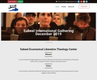 Sabeel.org(Sabeel, Ecumenical Liberation Theology Center) Screenshot