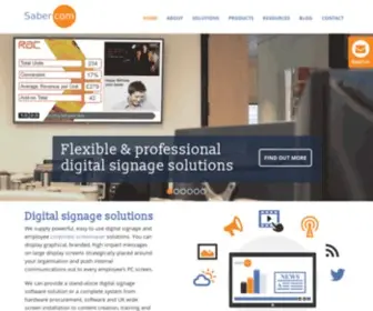 Sabercom.co.uk(Digital Signage Solutions) Screenshot