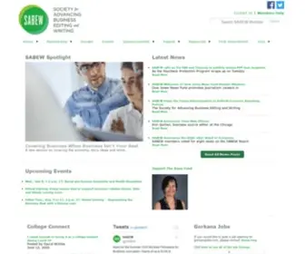 Sabew.org(Society for Advancing Business Editing and Writing) Screenshot