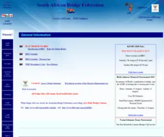 Sabf.co.za(South African Bridge Federation) Screenshot