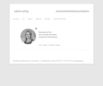 Sabine-Wittig.de(Sabine Wittig Unternehmenskommunikation) Screenshot