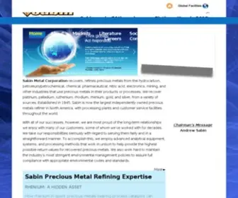 Sabinmetal.com(Precious Metal Refining) Screenshot