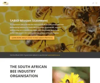 Sabio.org.za(The South African Bee Industry Organisation) Screenshot
