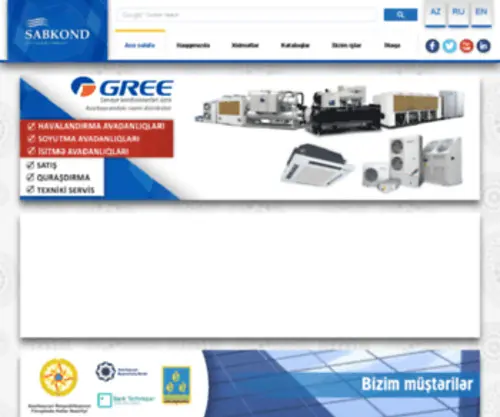 Sabkond.az(Sabkond GREE Azerbaycanda rəsmi nümayəndəlik) Screenshot