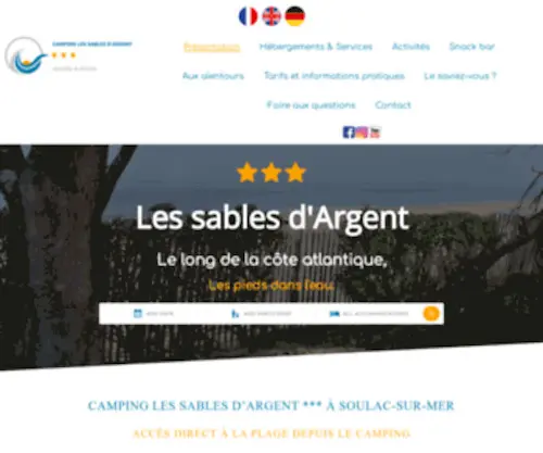 Sables-D-Argent.com(Camping les Sables d’Argent en Gironde) Screenshot