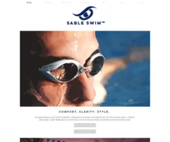 Sablewateroptics.com(Competition and recreational swim tri goggles by Sable WaterOptics) Screenshot