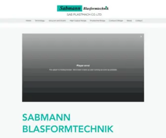 Sabmann.com(Blow Molding Machine) Screenshot