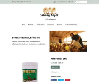 Sabongdepot.com(Sabong Depot Poultry & Gamefowl Supplies) Screenshot