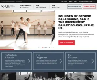 Sab.org(School of American Ballet at Lincoln Center) Screenshot