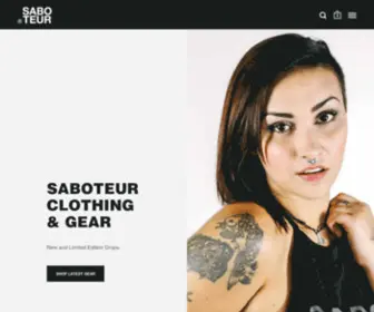 Saboteur.io(Saboteur specializes in unconventional streetwear. Saboteur) Screenshot