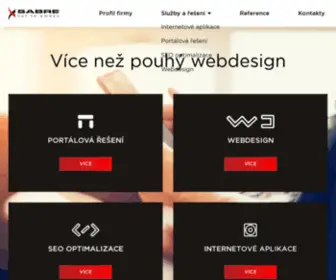 Sabre.cz(Více než pouhý webdesign) Screenshot