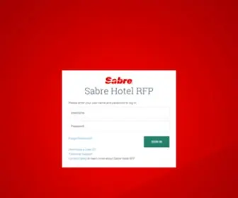 Sabrehotelrfp.com(Sabre Travel Network) Screenshot