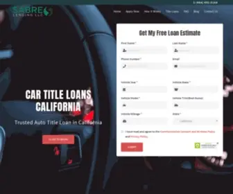 Sabrelending.com(Car title loan by Sabre Lending LLC) Screenshot