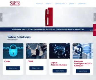 Sabresystems.com(Software and systems engineering solutions for mission critical problems. Our team) Screenshot