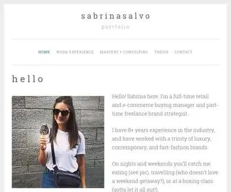 Sabrinasalvo.com(P o r t f o l i o) Screenshot