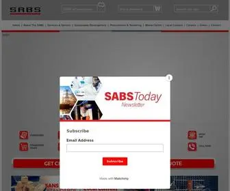Sabs.co.za(Standards) Screenshot