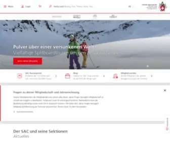 Sac-Cas.ch( SAC Startseite) Screenshot