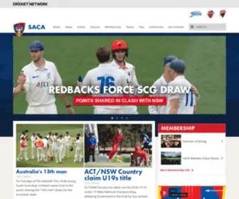 Saca.com.au(South Australian Cricket Association) Screenshot