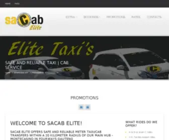 Sacab.co.za(SACAB offers safe and reliable Meter Taxi/Cab Transfers) Screenshot