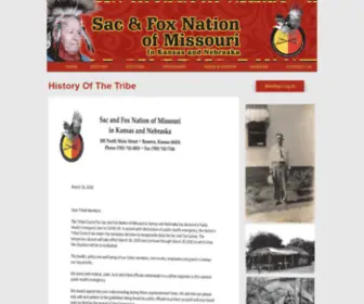 SacandfoxKS.com(History Of The Tribe) Screenshot