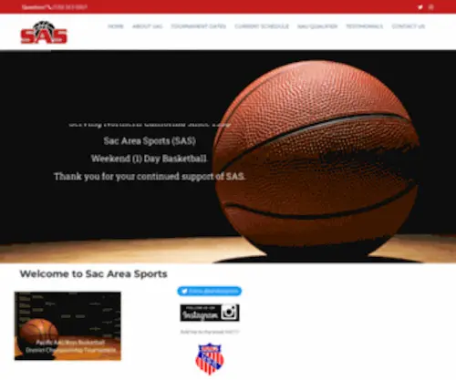 Sacareasports.net(Sac Area Sports) Screenshot