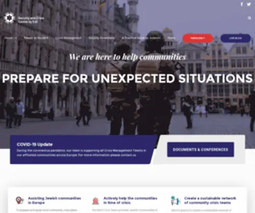 Sacc-EJC.org(Security and Crisis Center) Screenshot
