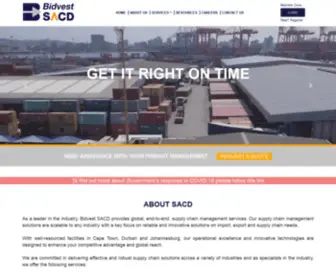 SaCD.co.za(SACD Freight Import & Export Management Company) Screenshot