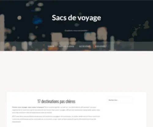 SaCDevoyage.net(Voyager pour pas cher et sacs de voyage) Screenshot