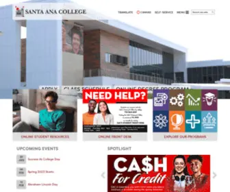 Sac.edu(Santa Ana College) Screenshot