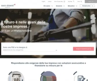 Sacesimest.it(Servizi assicurativi e finanziari per le imprese) Screenshot