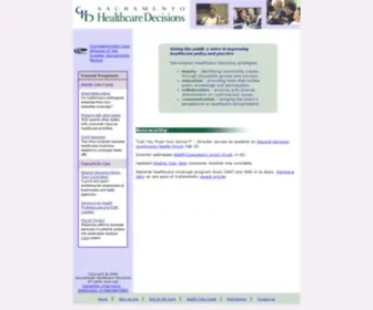 Sachealthdecisions.org(Sacramento Healthcare Decisions) Screenshot