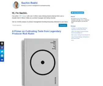 Sachinrekhi.com(Sachin Rekhi) Screenshot