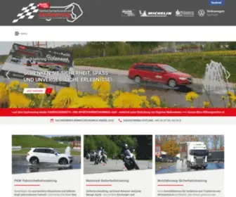 Sachsenring.de(Fahrsicherheitstrainings, Sportfahrtrainings und Events) Screenshot