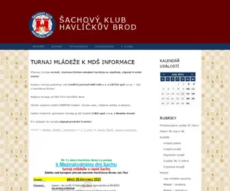 Sachy-HB.cz(Šachový klub Havlíčkův Brod) Screenshot