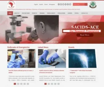 Sacids.org(Southern African Centre for Infectious Disease Surveillance) Screenshot