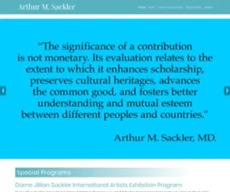 Sackler.org(Arthur M) Screenshot