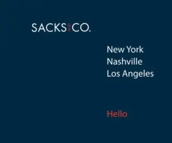 Sacksco.com(Sacks & Co) Screenshot