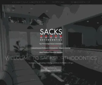 Sacksortho.com(Orthodontist Offering Orthodontic Treatment In Livingston & Summit NJ) Screenshot