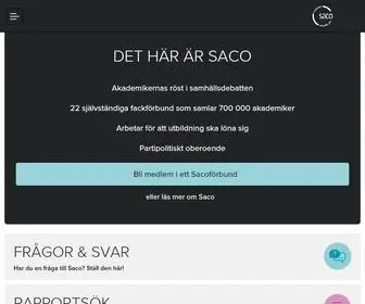 Saco.se(Sveriges akademikers centralorganisation) Screenshot