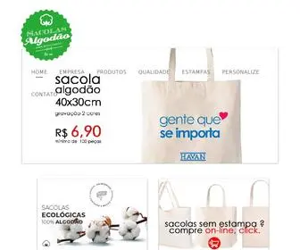 Sacoladealgodao.com.br(Sacolas ecológicas) Screenshot