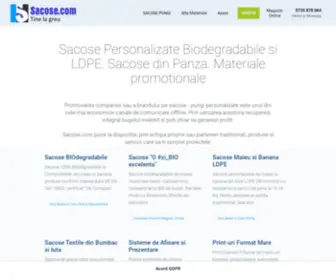 Sacose.com(Sacose Personalizate Biodegradabile) Screenshot