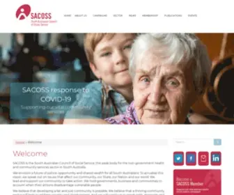 Sacoss.org.au(Justice, Opportunity and Shared Wealth for all South Australians) Screenshot