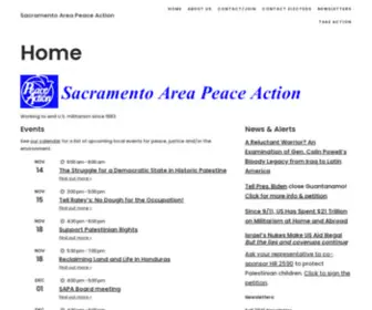 SacPeace.org(Sacramento Area Peace Action) Screenshot