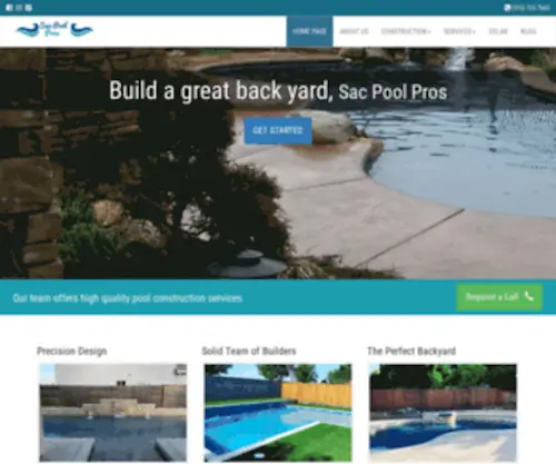 SacPoolservices.com(Sacramento Pool Builders) Screenshot