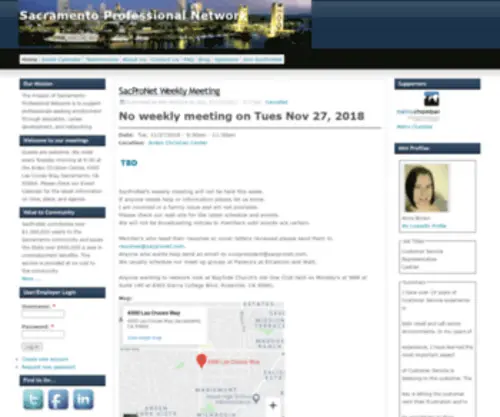 SacPronet.com(Sacramento Professional Network) Screenshot