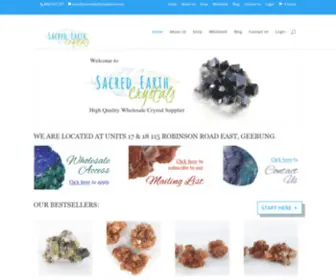 Sacredearthcrystals.com.au(Wholesale Crystal Supplier) Screenshot